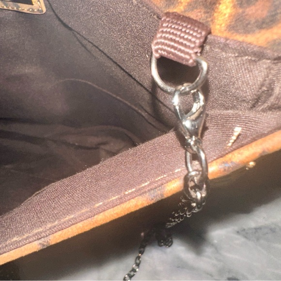 Bam Forever Cheetah Print Envelope Purse Chain Strap - Picture 6 of 8